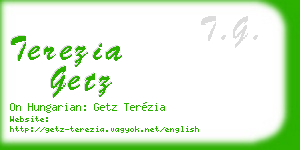 terezia getz business card